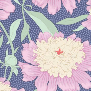 100320 bowl peony blue