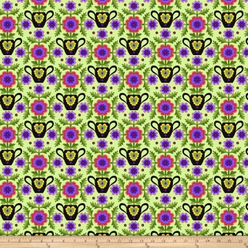 Flowered coverlet purple pwjs107 jane sassaman folk tales