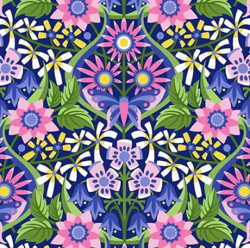 Queen of the may indigo pwjs096 jane sassaman spring fever